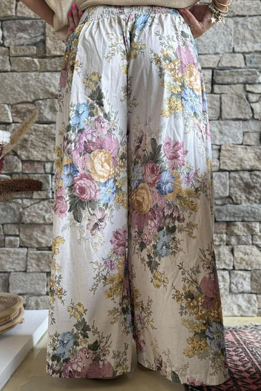 Country Garden Chintz Palazzo Blush